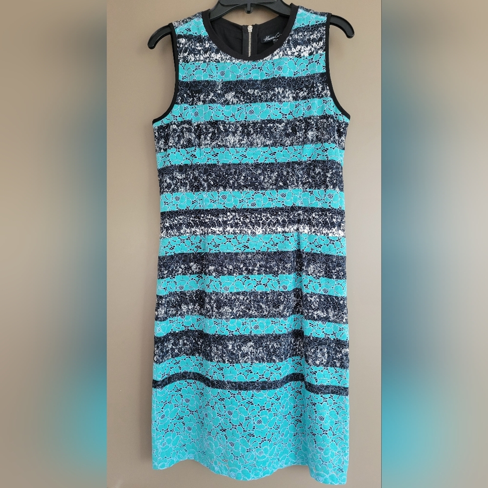 Kenneth Cole NY Striped Lace Dress (Size 2P)